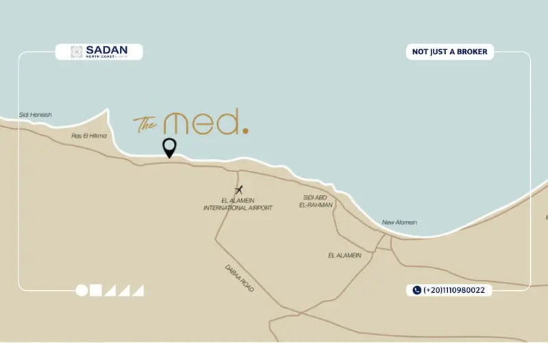 Map of The Med North Coast