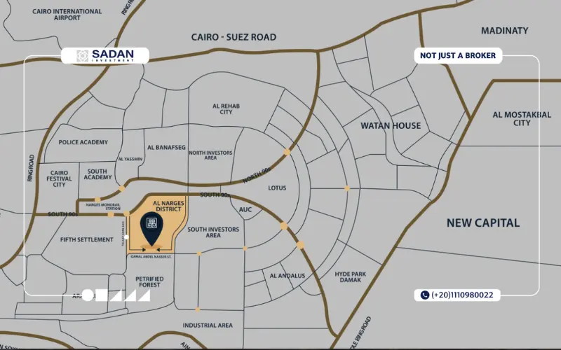 خريطة ان سكوير التجمع الخامس