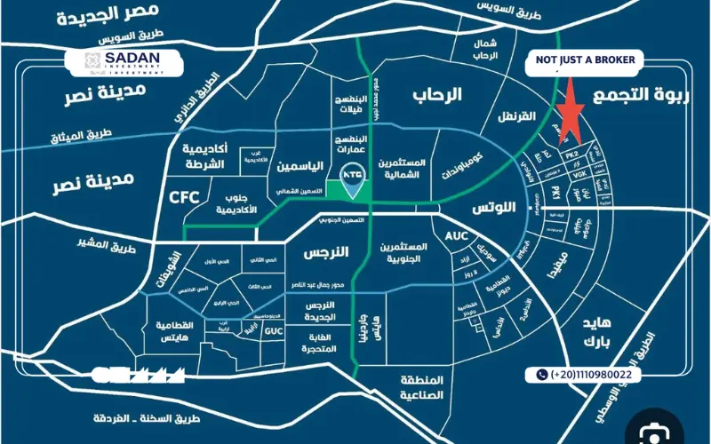 خريطة كمبوند زمرة التجمع الخامس