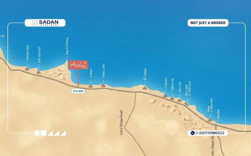 قرية ازها الساحل الشمالي Azha North Coast أسعار ومساحات 12 خريطة قرية ازها الساحل الشمالي