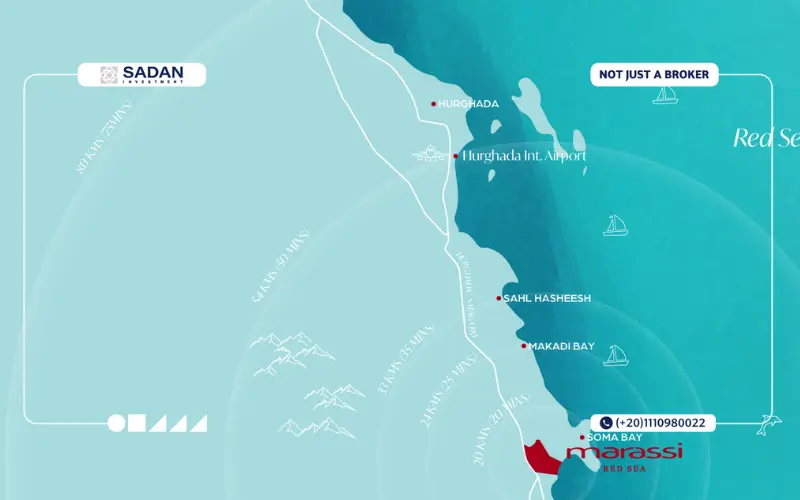 Location of Marassi Red Sea Emaar