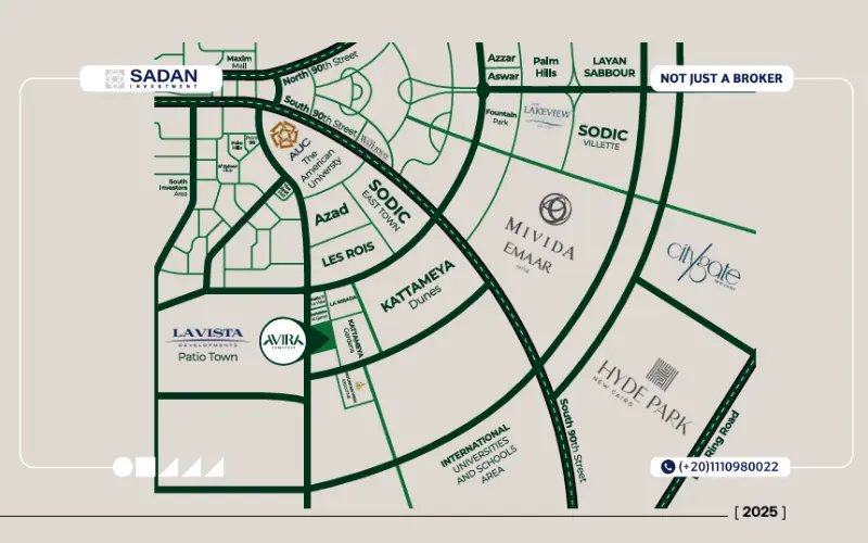 Map of Avira Residence New Cairo