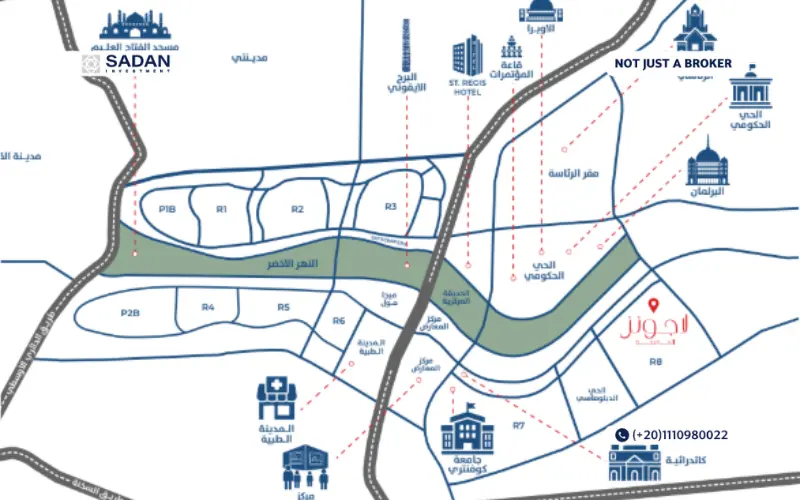 Map of Compound Lagoons New Capital
