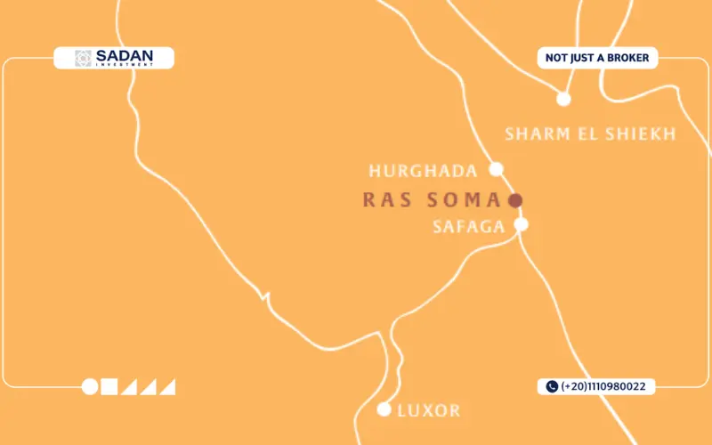 Map of Ras Soma Resort Hurghada