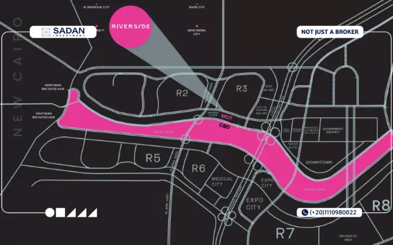موقع ريفر سايد مول العاصمة الإدارية