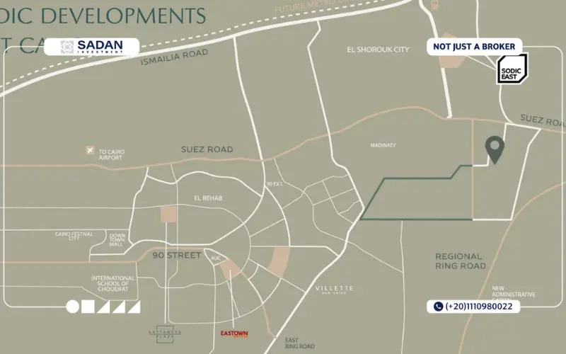 Map of Compound Eastvale Mostakbal City
