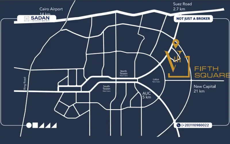 Map of Compound Lake Residence New Cairo