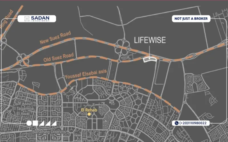 Map of Compound Life Wise New Cairo