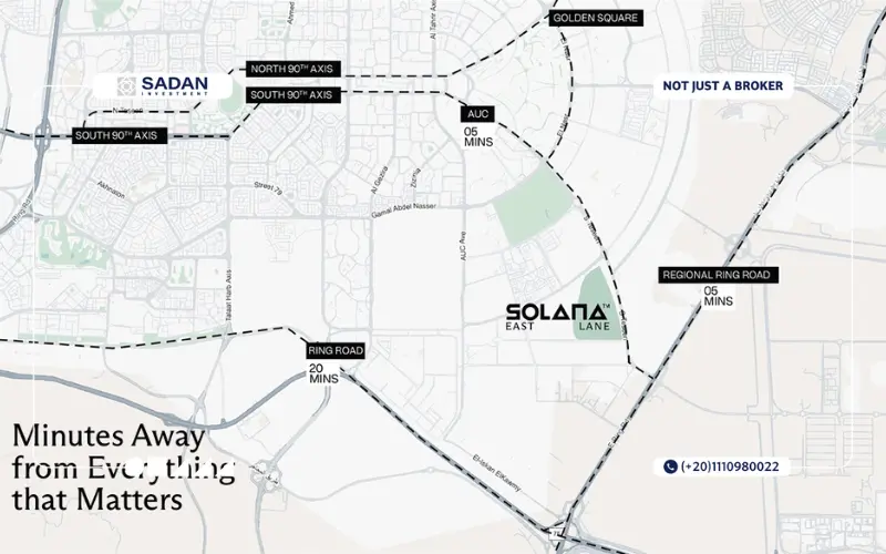 Map of Solana East Lane New Cairo