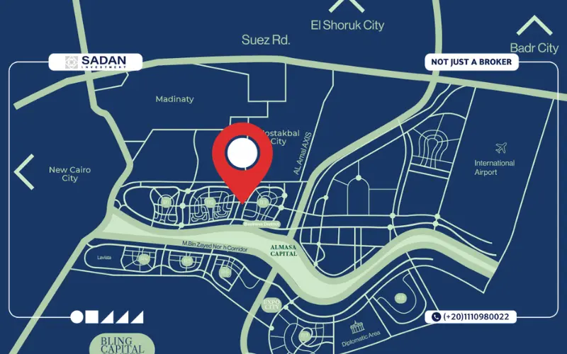 خريطة مول سنوفا العاصمة الإدارية