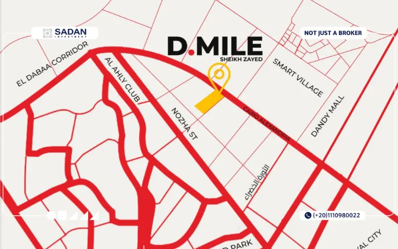 موقع كمبوند دي مايل الشيخ زايد