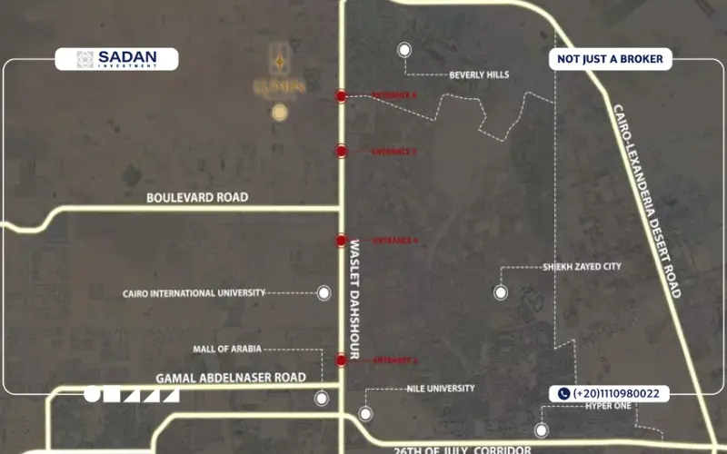 موقع كمبوند لومين هايتس الشيخ زايد