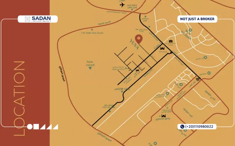 موقع كمبوند يوفا زايد الجديدة