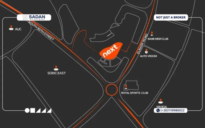 Map of Mall Next Point New Cairo