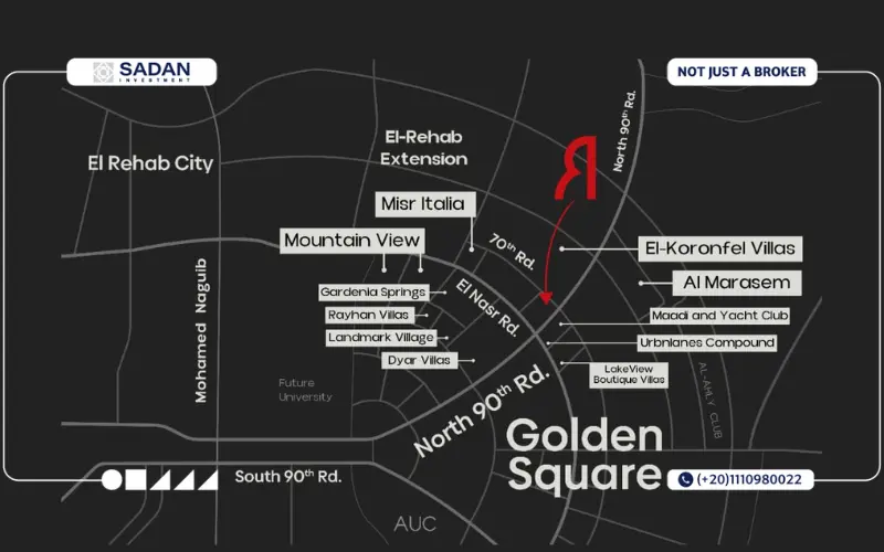 Map of Raq Hub Mall New Cairo