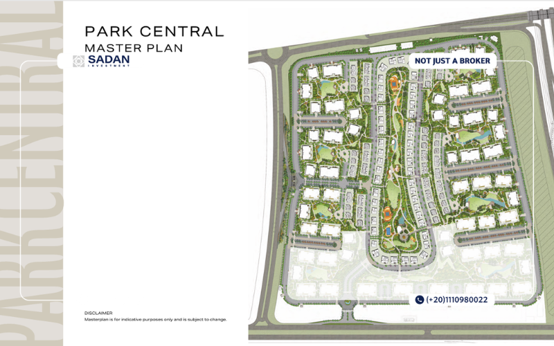 كمبوند بارك سنترال المستقبل سيتي Park Central Mostakbal City أسعار ومساحات 6 الماستر بلان في بارك سنترال المستقبل