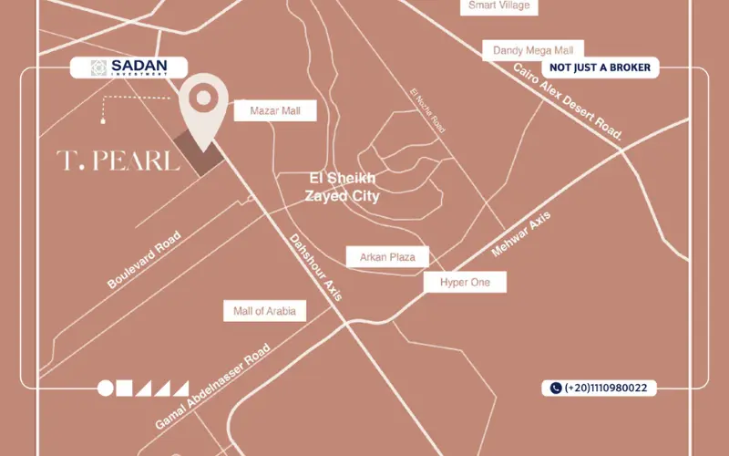 خريطة كمبوند تي بيرل زايد الجديدة