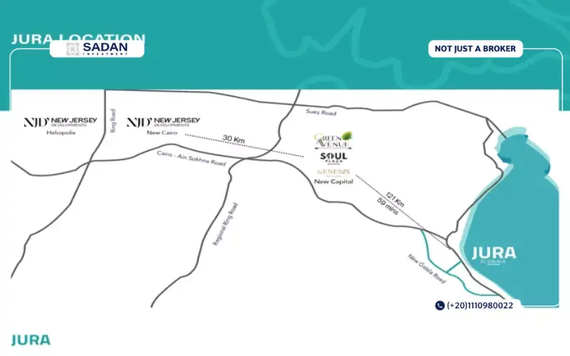 Map of Jura New Jersey Ain Sokhna