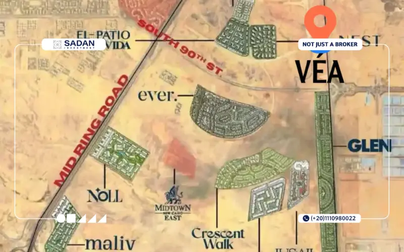 Map of Compound Vea New Cairo