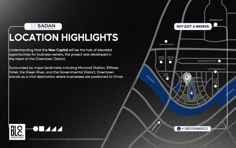 Map of Mall Bloc Hub Tower New Capital