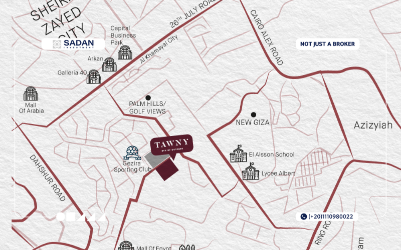 خريطة تاوني هايد بارك أكتوبر