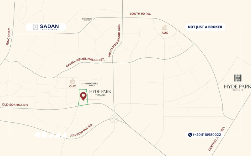 خريطة كمبوند Hyde Park Terraces