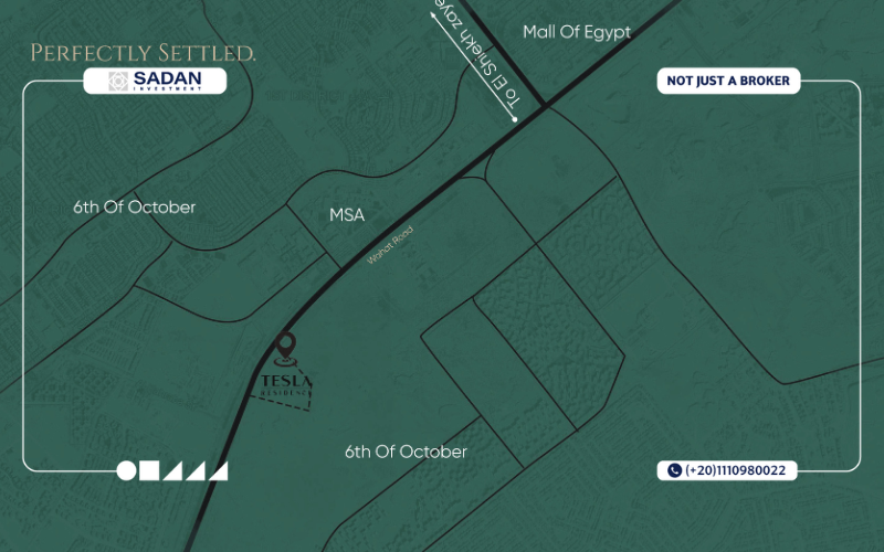 خريطة مشروع Tesla Residence 6 October
