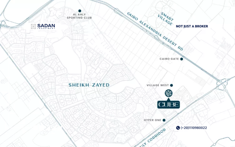 خريطة مول كيوب الشيخ زايد
