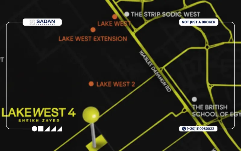 موقع كمبوند ليك ويست 4 الشيخ زايد