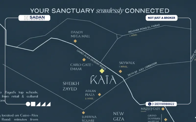 خريطة كمبوند Kaia El Sheikh Zayed