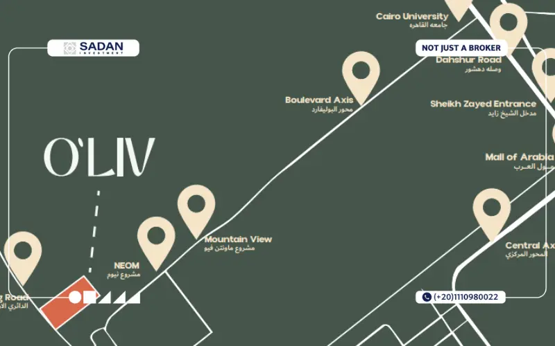 موقع كمبوند أوليف زايد الجديدة