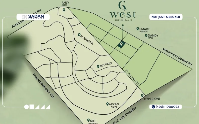 G West El Sheikh Zayed Prices and Units 1 Strategic Location of G West El Sheikh Zayed