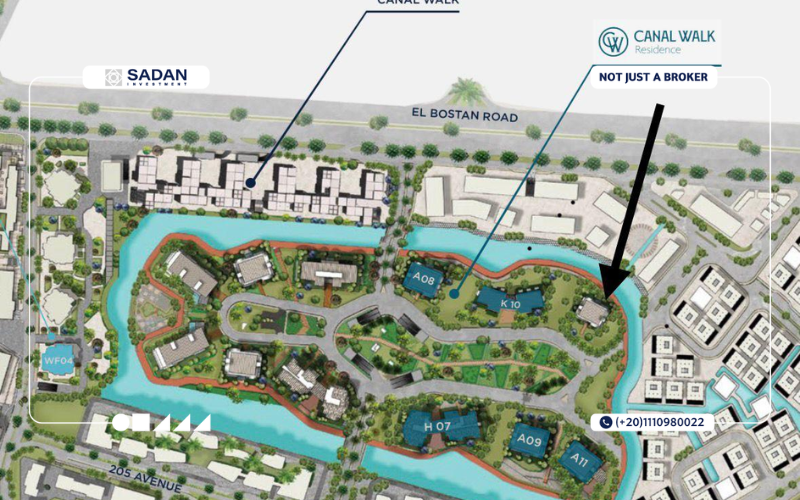 مشروع كانال ووك ريزيدنس Canal Walk Residence أسعار ومساحات 3 الماستر بلان في Canal Walk Residence