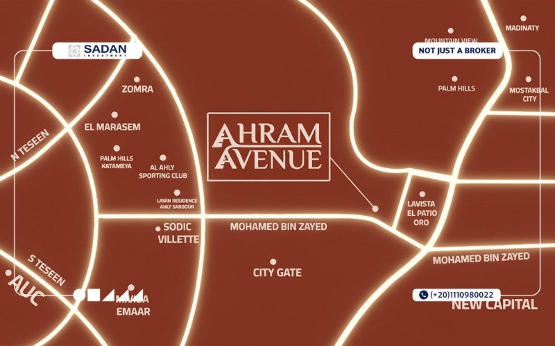 كمبوند أهرام أفينيو القاهرة الجديدة Ahram Avenue New Cairo مساحات وأسعار