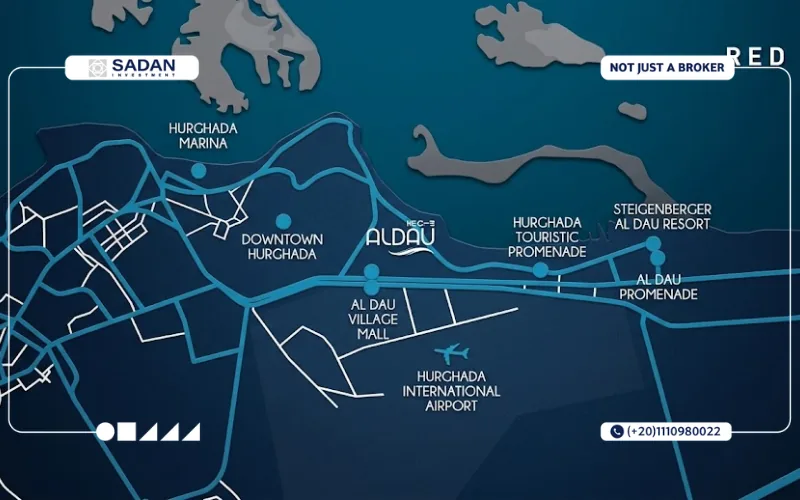 قرية الداو هايتس الغردقة Village Al Dau Heights Hurghada أسعار وتفاصيل 2 موقع قرية الداو هايتس الغردقة