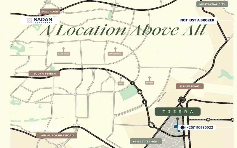 كمبوند تييرا التجمع السادس Compound Tierra New Cairo 2 موقع كمبوند تييرا التجمع السادس