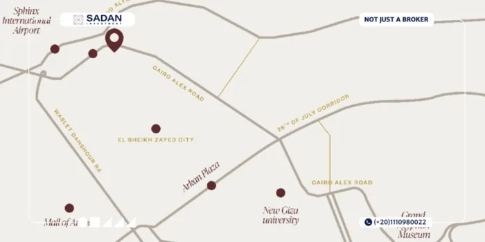 The Hillage El Sheikh Zayed Prices and Details 8 Map of The Hillage Compound Zayed