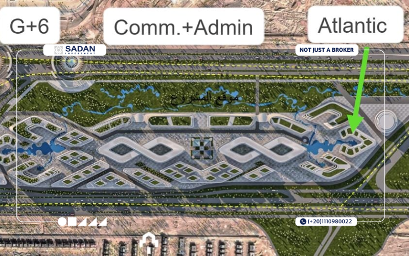 مول اطلانتس العاصمة الإدارية Atlantic Mall New Capital أسعار ومساحات 3 الماستر بلان في Atlantic Mall العاصمة