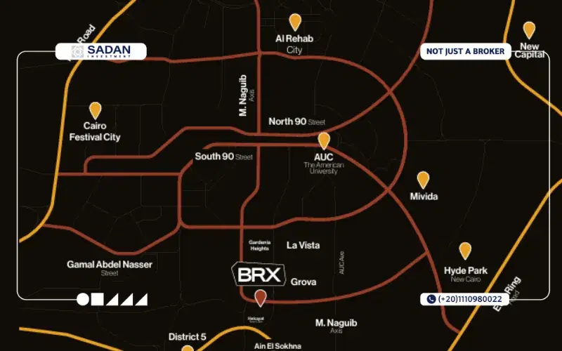 BRX Mall New Cairo Prices and Details 8 Map of BRX Project New Cairo