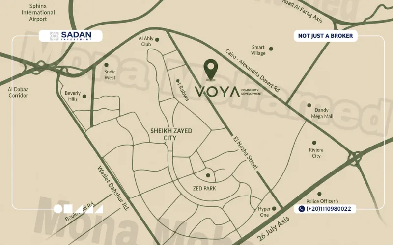 Unoia El Sheikh Zayed Prices and Details 7 Map of Unoia Voya Project Zayed