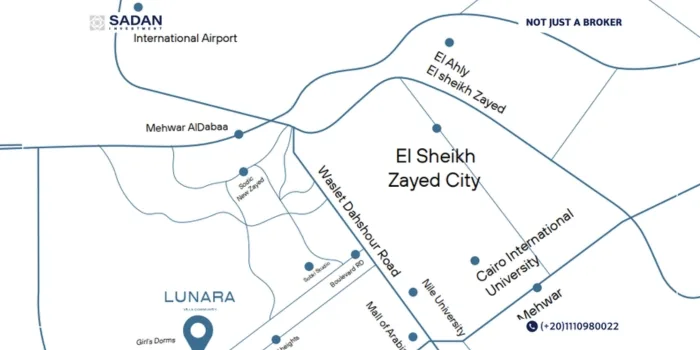 كمبوند لونارا زايد الجديدة Lunara New Zayed تفاصيل وأسعار 11 موقع كمبوند لونارا زايد الجديدة