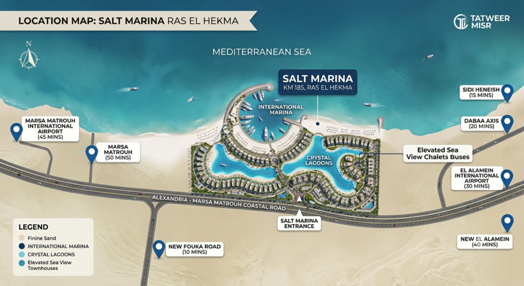 Salt Marina Ras El Hekma Prices and Details 8 Map of Salt Marina Tatweer Misr Ras El Hekma