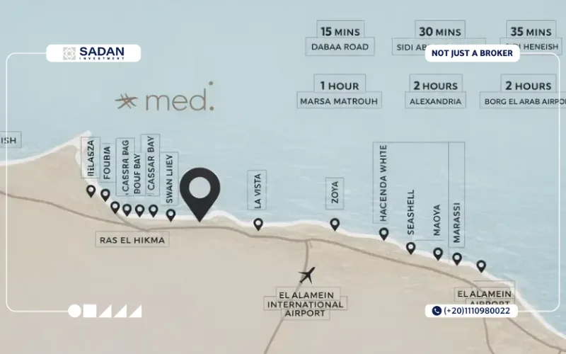 The Gray Laguna Boulevard Ras El Hekma Prices and Payment Plans 2 Strategic Location of The Gray Laguna Boulevard Ras El Hekma