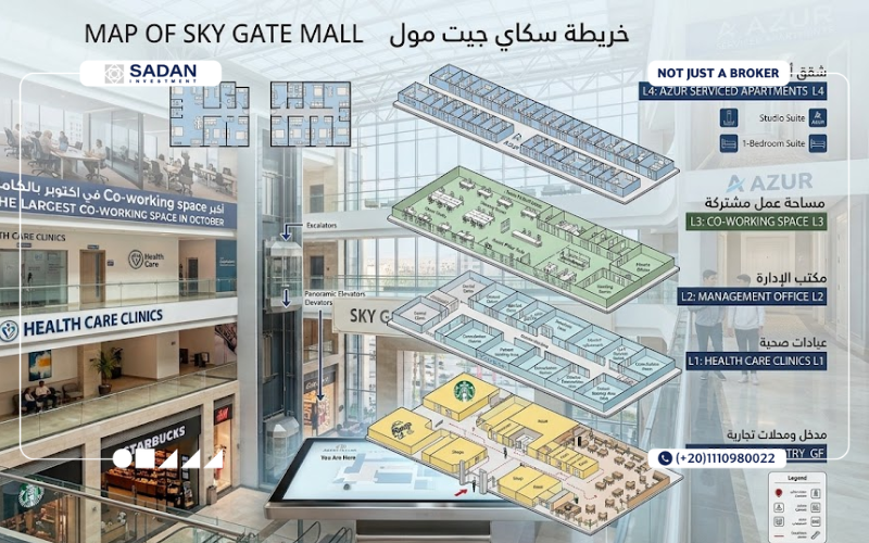 مول سكاي جيت أكتوبر Sky Gate Mall October جدول أسعار وأقساط 6 مخطط مول سكاي جيت أكتوبر