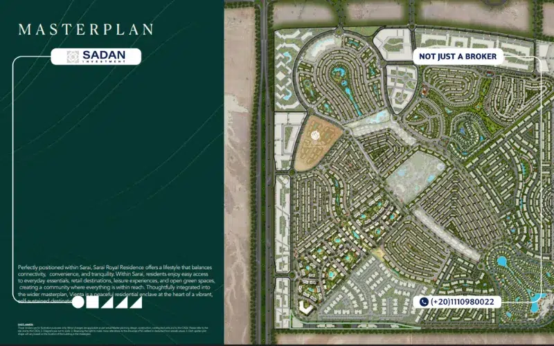 Royal Residence Sarai New Cairo Prices and Details 11 Master Plan of Royal Residence New Cairo Project