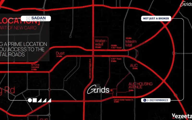 Grids Mall New Cairo Prices and Payment Plans 2 Strategic Location of Grids Mall New Cairo