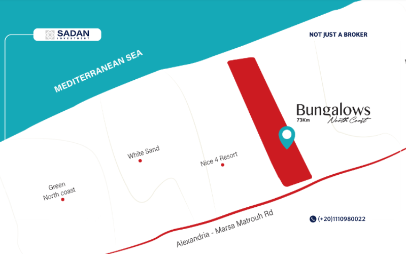 Ruby Bungalows North Coast Price and Payment Plans 2 Strategic Location of Ruby Bungalows North Coast